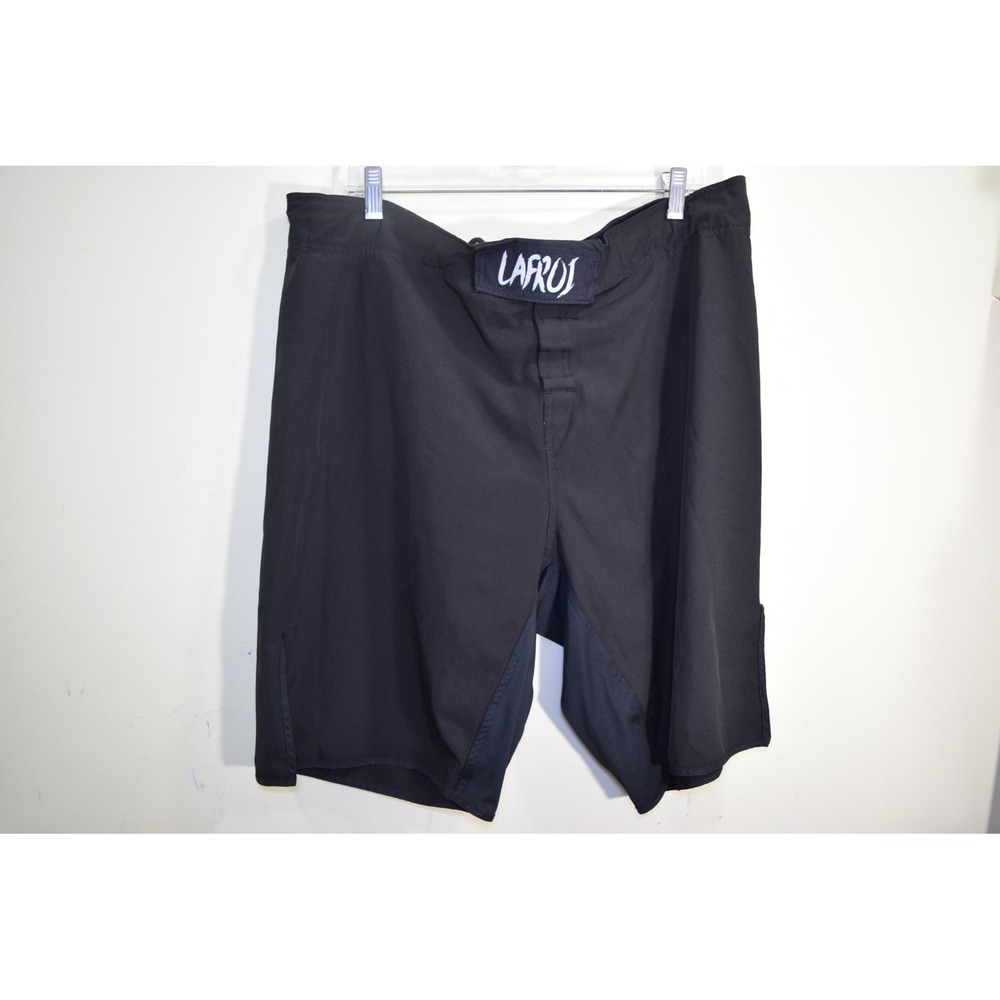 LAFROI Mens MMA BJJ Fight Shorts Black Size XL Grappling Kickboxing Training